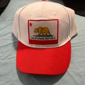 California Republic White and Red Cap